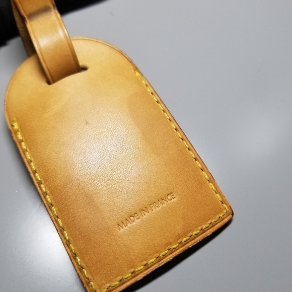 Louis Vuitton Vachetta leather Luggage tag  /France - Picture 8 of 11